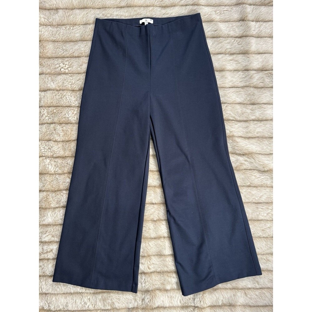 BR Navy Blue High-Rise Wide-Leg,  Baggy Stretch Pants Troussers - Size XL
